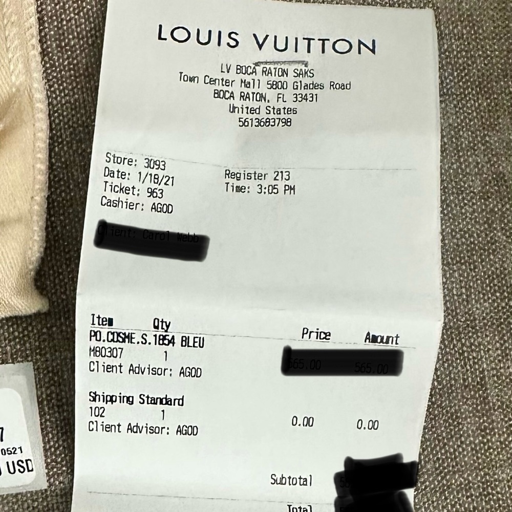 NWT AUTHENTIC LOUIS
VUITTON Pochette Cosmetique 1854 Bleu - Limited Edition - Picture 11 of 12